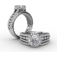 Pavé Set Round Diamond Wedding Band by Fana - 0.21 Carat Total Diamond Weight