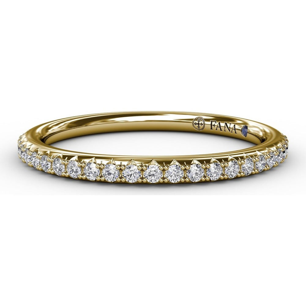 Pavé Set Round Diamond Wedding Band by Fana - 0.21 Carat Total Diamond Weight