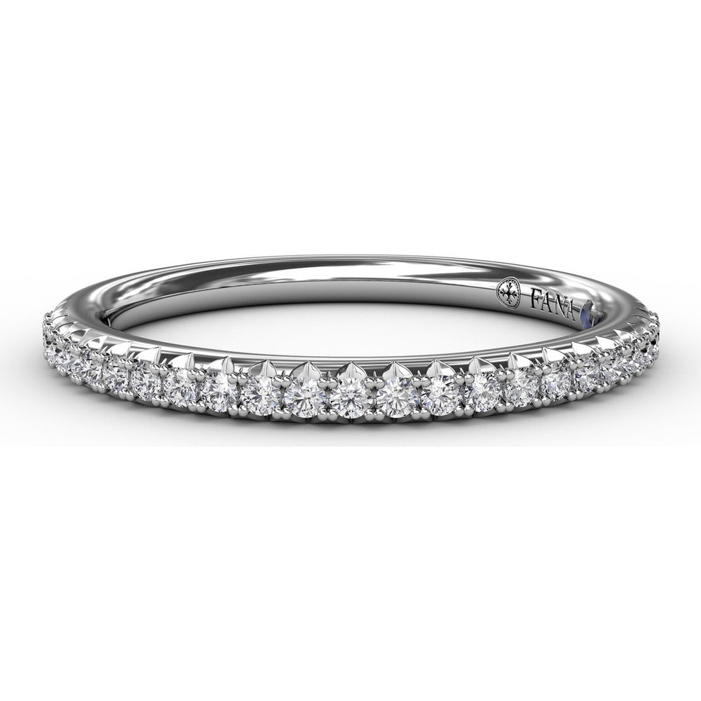 Pavé Set Round Diamond Wedding Band by Fana - 0.21 Carat Total Diamond Weight