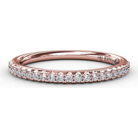 Pavé Set Round Diamond Wedding Band by Fana - 0.21 Carat Total Diamond Weight