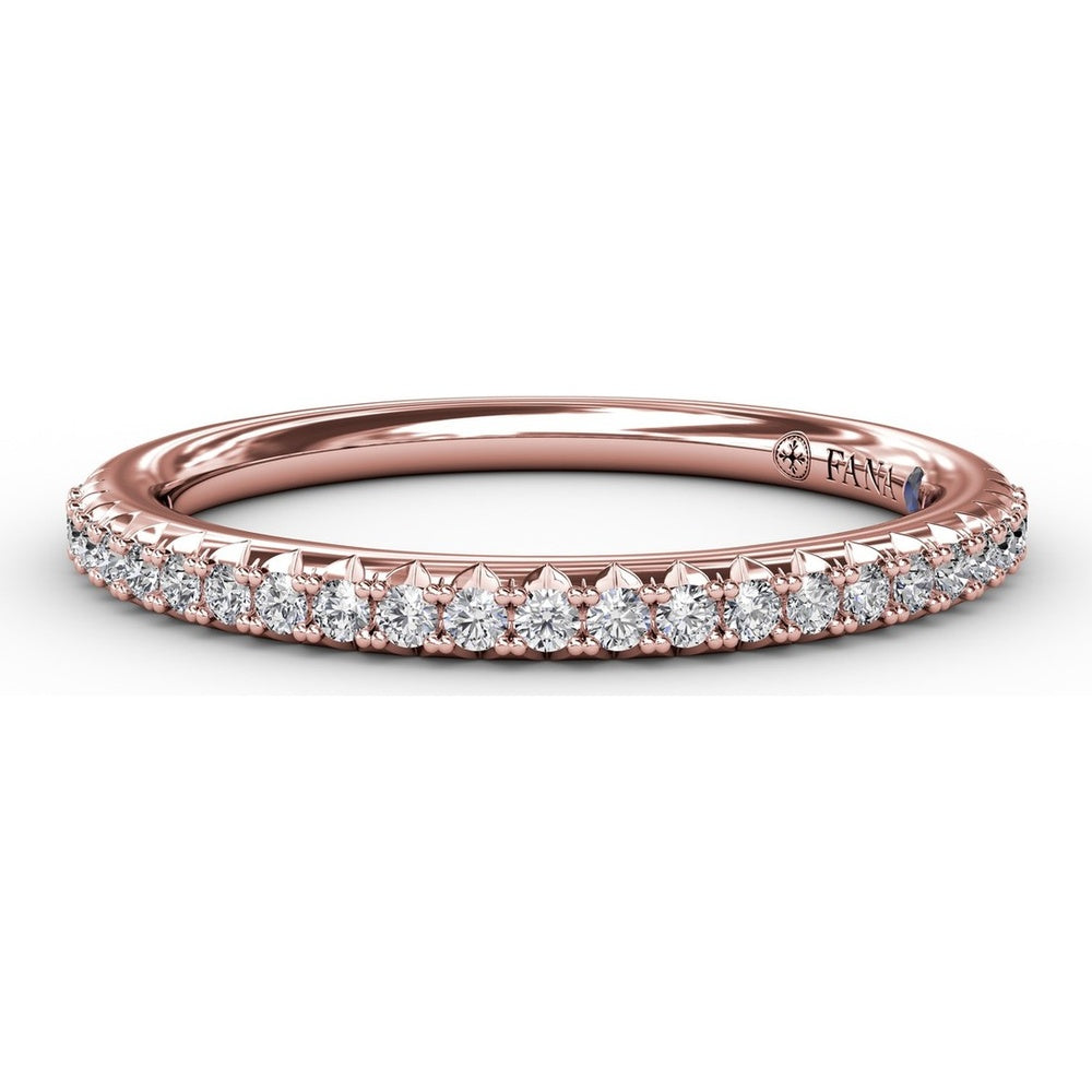 Pavé Set Round Diamond Wedding Band by Fana - 0.21 Carat Total Diamond Weight