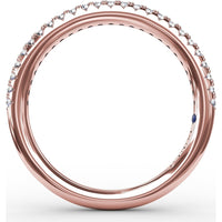Pavé Set Round Diamond Wedding Band by Fana - 0.21 Carat Total Diamond Weight