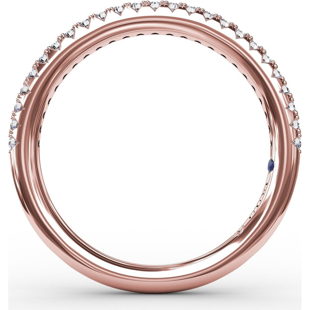 Pavé Set Round Diamond Wedding Band by Fana - 0.21 Carat Total Diamond Weight