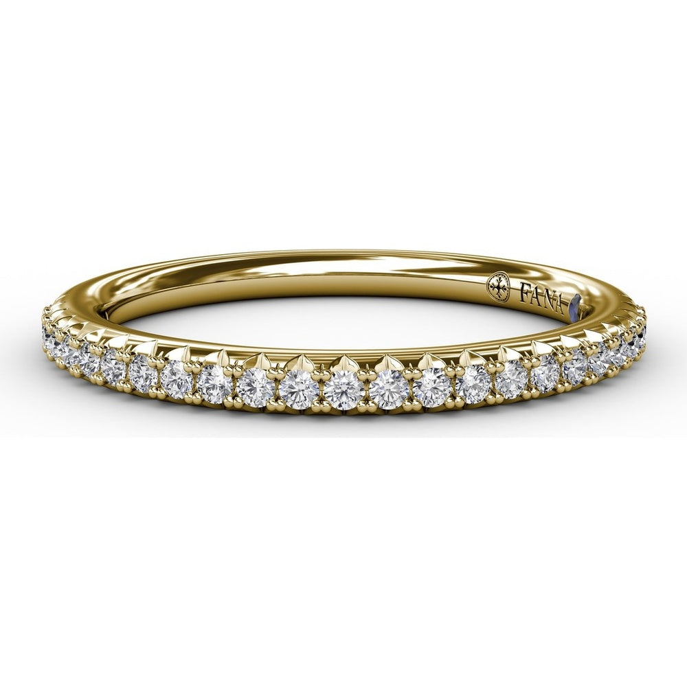 Pavé Set Round Diamond Wedding Band by Fana - 0.21 Carat Total Diamond Weight