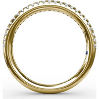 Pavé Set Round Diamond Wedding Band by Fana - 0.21 Carat Total Diamond Weight