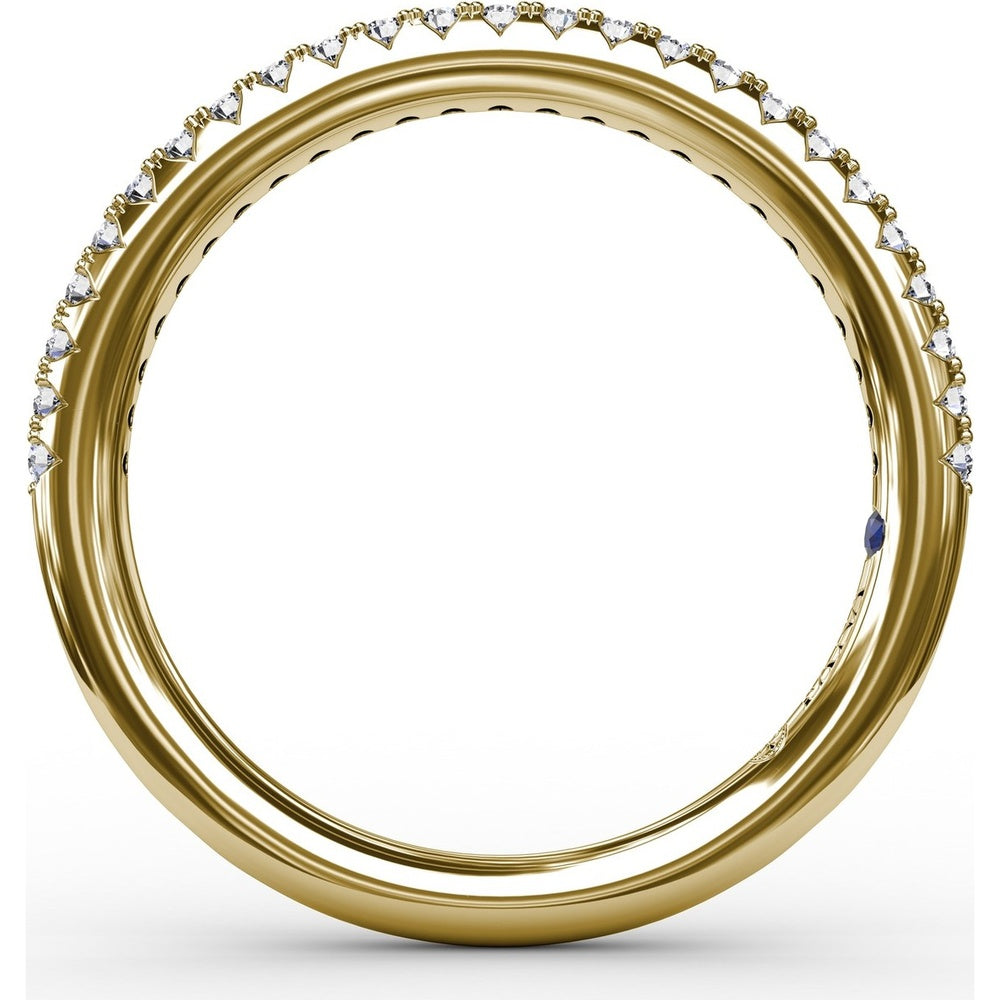 Pavé Set Round Diamond Wedding Band by Fana - 0.21 Carat Total Diamond Weight