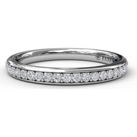 Pavé Set Round Diamond Wedding Band by Fana - 0.21 Carat Total Diamond Weight