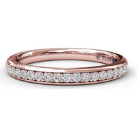 Pavé Set Round Diamond Wedding Band by Fana - 0.21 Carat Total Diamond Weight