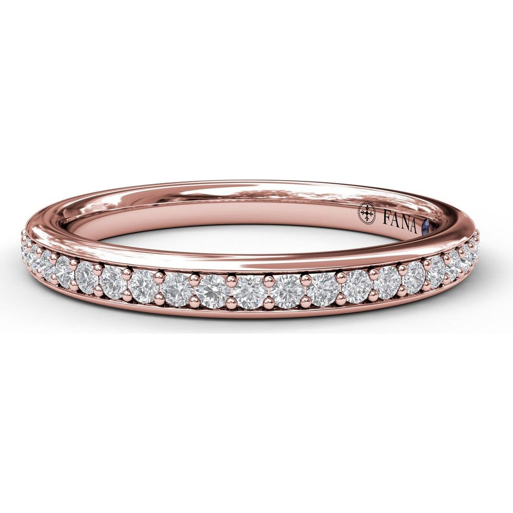 Pavé Set Round Diamond Wedding Band by Fana - 0.21 Carat Total Diamond Weight