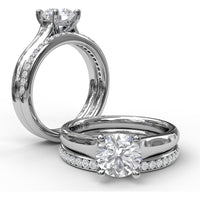 Pavé Set Round Diamond Wedding Band by Fana - 0.21 Carat Total Diamond Weight