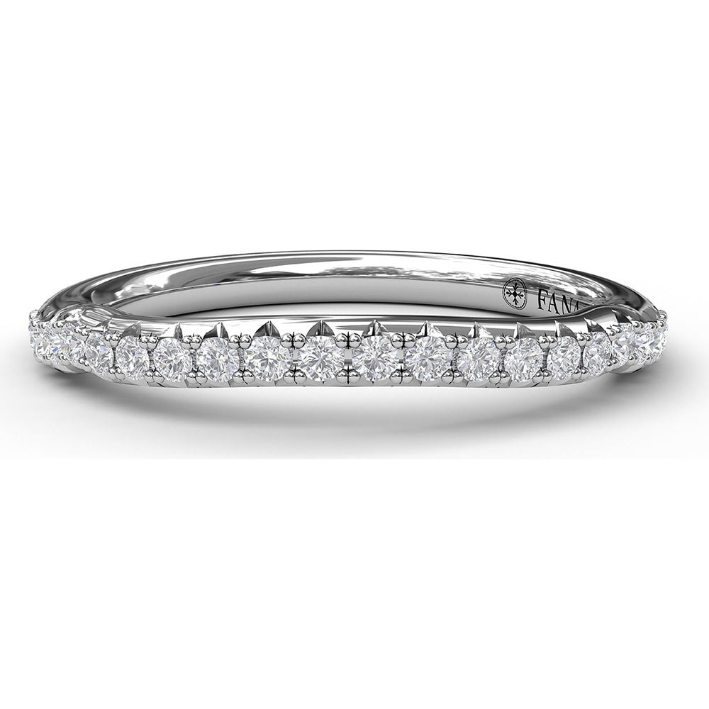 Pavé Set Round Diamond Wedding Band by Fana - 0.22 Carat Total Diamond Weight