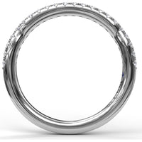 Pavé Set Round Diamond Wedding Band by Fana - 0.22 Carat Total Diamond Weight