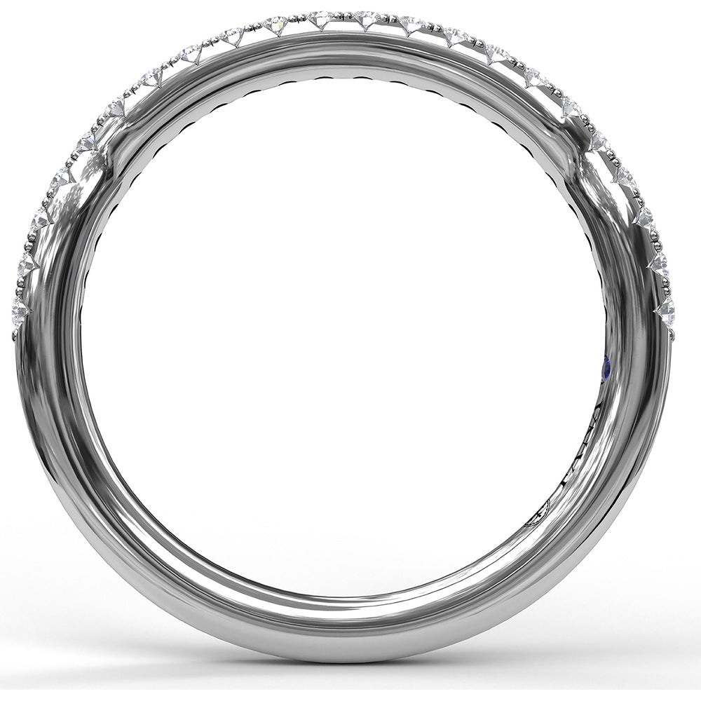 Pavé Set Round Diamond Wedding Band by Fana - 0.22 Carat Total Diamond Weight