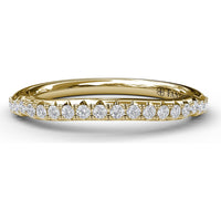 Pavé Set Round Diamond Wedding Band by Fana - 0.22 Carat Total Diamond Weight