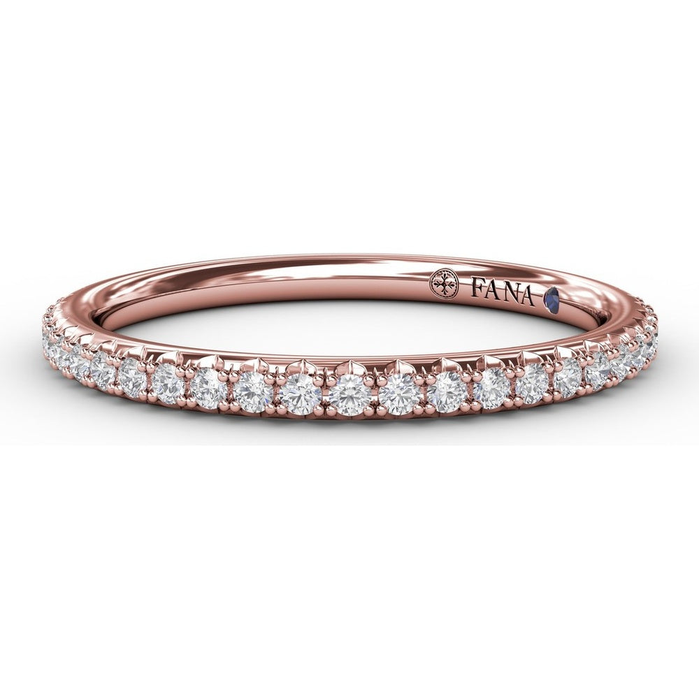 Pavé Set Round Diamond Wedding Band by Fana - 0.22 Carat Total Diamond Weight