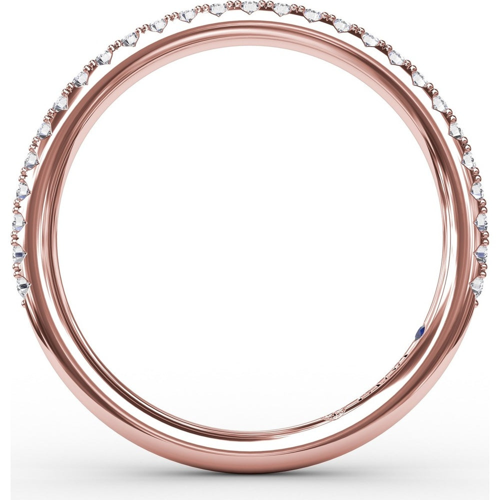 Pavé Set Round Diamond Wedding Band by Fana - 0.22 Carat Total Diamond Weight