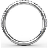 Pavé Set Round Diamond Wedding Band by Fana - 0.22 Carat Total Diamond Weight
