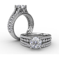 Pavé Set Round Diamond Wedding Band by Fana - 0.22 Carat Total Diamond Weight