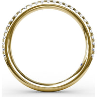 Pavé Set Round Diamond Wedding Band by Fana - 0.22 Carat Total Diamond Weight