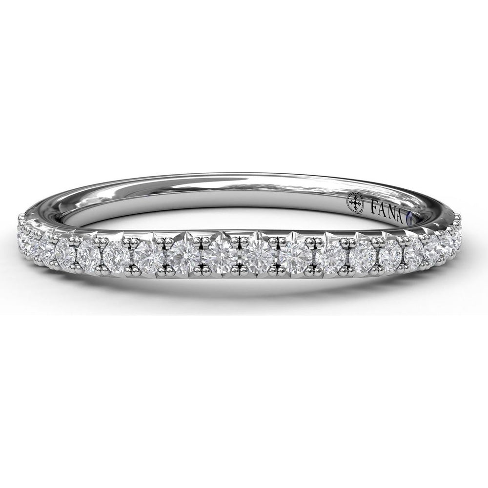 Pavé Set Round Diamond Wedding Band by Fana - 0.22 Carat Total Diamond Weight