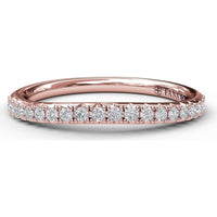 Pavé Set Round Diamond Wedding Band by Fana - 0.22 Carat Total Diamond Weight