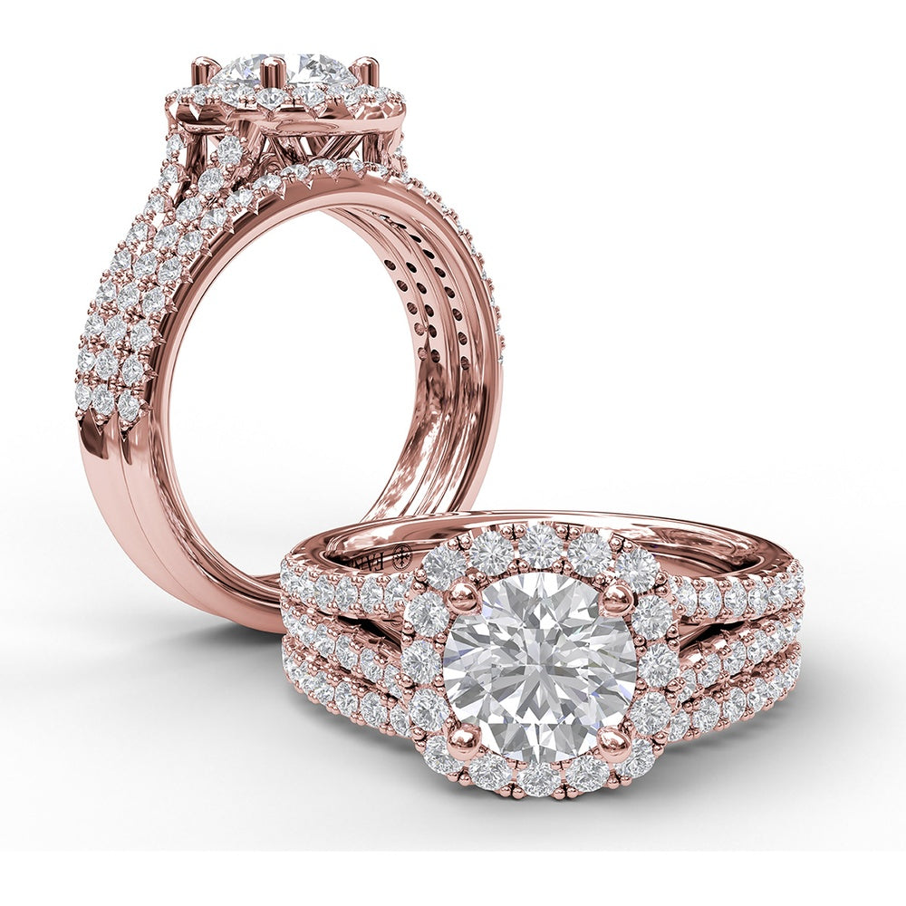 Pavé Set Round Diamond Wedding Band by Fana - 0.22 Carat Total Diamond Weight