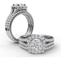 Pavé Set Round Diamond Wedding Band by Fana - 0.22 Carat Total Diamond Weight