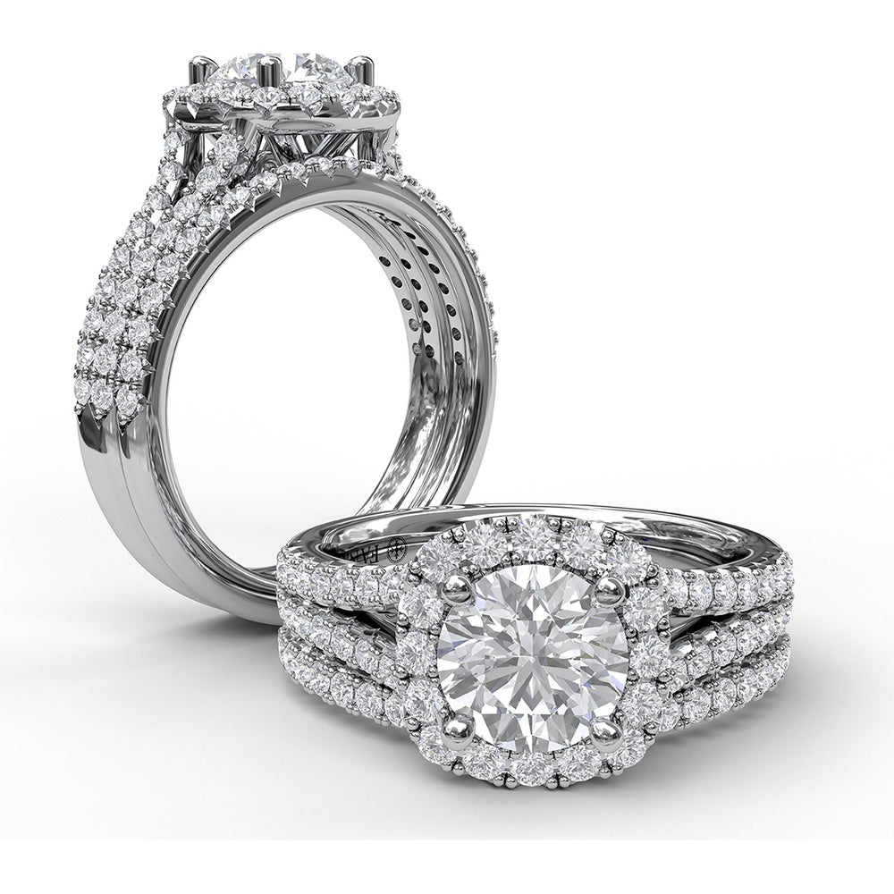 Pavé Set Round Diamond Wedding Band by Fana - 0.22 Carat Total Diamond Weight