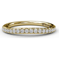 Pavé Set Round Diamond Wedding Band by Fana - 0.22 Carat Total Diamond Weight