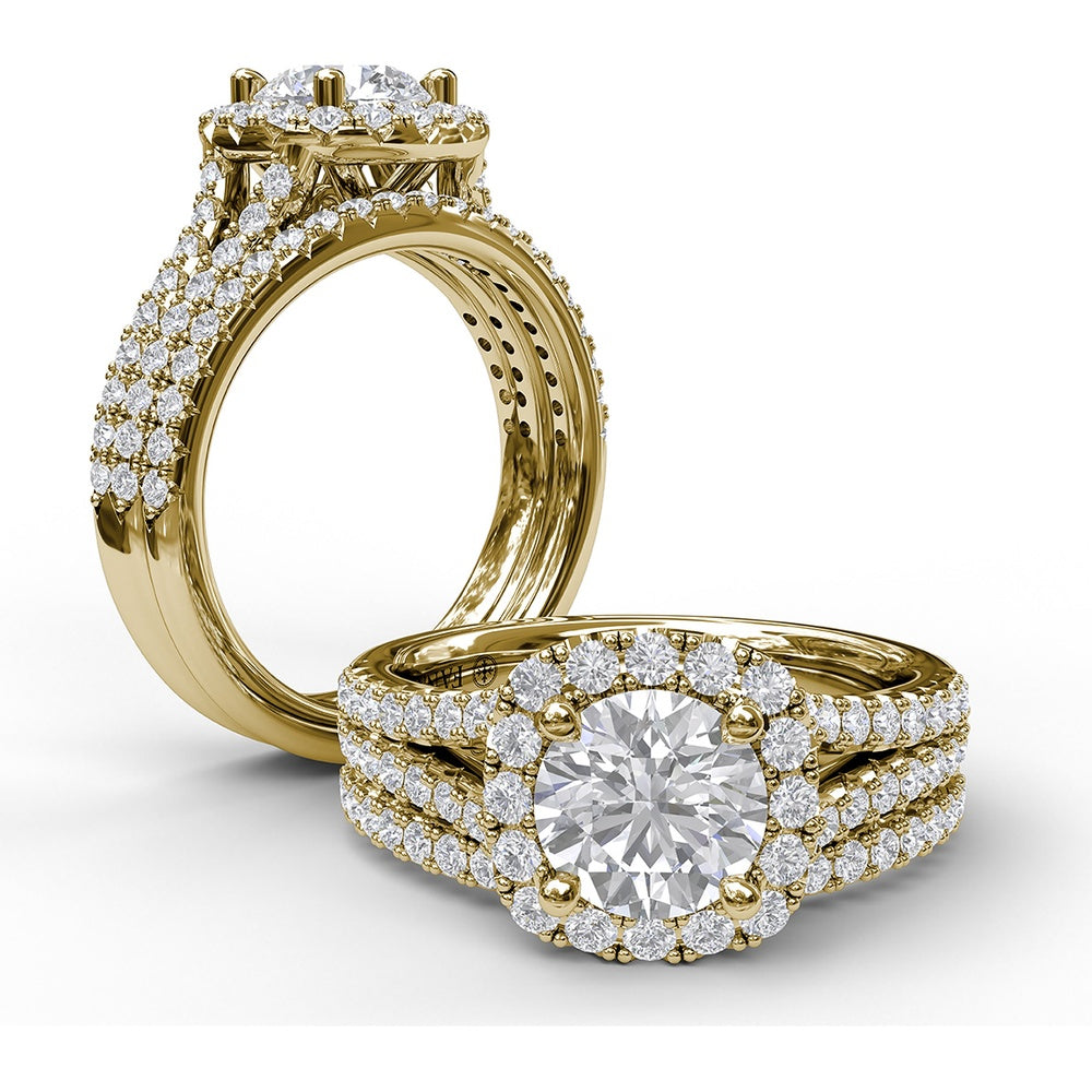Pavé Set Round Diamond Wedding Band by Fana - 0.22 Carat Total Diamond Weight