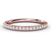 Pavé Set Round Diamond Wedding Band by Fana - 0.22 Carat Total Diamond Weight
