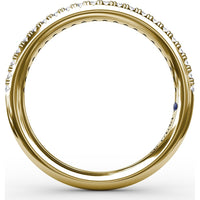 Pavé Set Round Diamond Wedding Band by Fana - 0.22 Carat Total Diamond Weight
