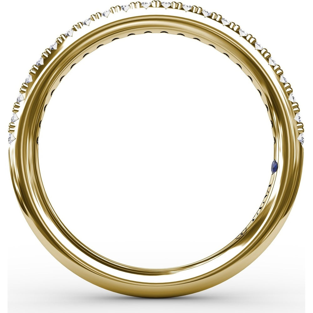 Pavé Set Round Diamond Wedding Band by Fana - 0.22 Carat Total Diamond Weight