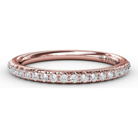 Pavé Set Round Diamond Wedding Band by Fana - 0.23 Carat Total Diamond Weight