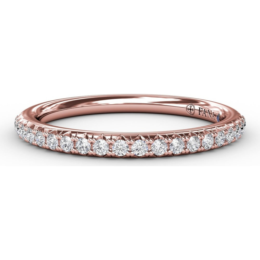 Pavé Set Round Diamond Wedding Band by Fana - 0.23 Carat Total Diamond Weight