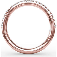 Pavé Set Round Diamond Wedding Band by Fana - 0.23 Carat Total Diamond Weight