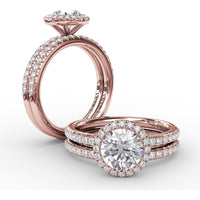 Pavé Set Round Diamond Wedding Band by Fana - 0.23 Carat Total Diamond Weight