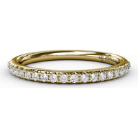 Pavé Set Round Diamond Wedding Band by Fana - 0.23 Carat Total Diamond Weight