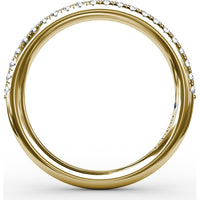 Pavé Set Round Diamond Wedding Band by Fana - 0.23 Carat Total Diamond Weight
