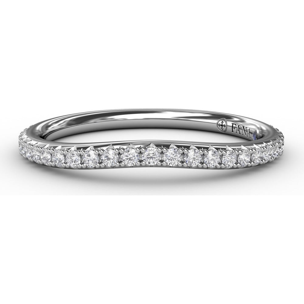 Pavé Set Round Diamond Wedding Band by Fana - 0.24 Carat Total Diamond Weight