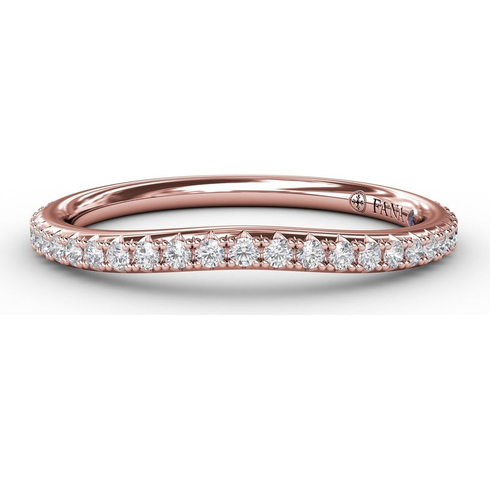 Pavé Set Round Diamond Wedding Band by Fana - 0.24 Carat Total Diamond Weight