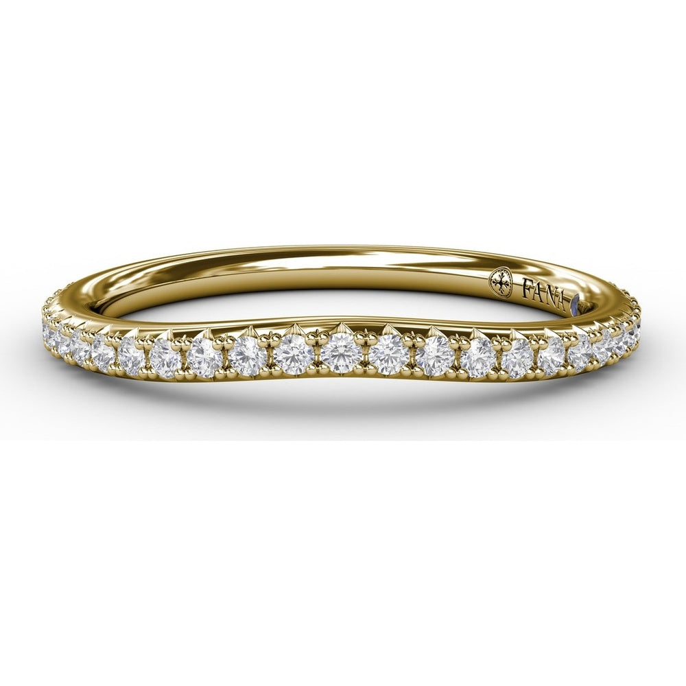 Pavé Set Round Diamond Wedding Band by Fana - 0.24 Carat Total Diamond Weight