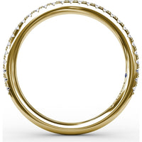 Pavé Set Round Diamond Wedding Band by Fana - 0.24 Carat Total Diamond Weight