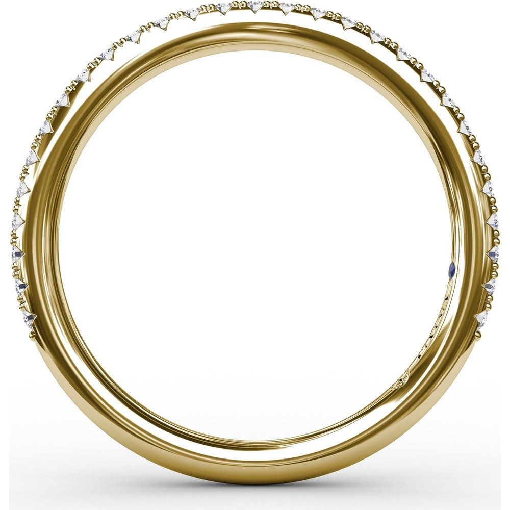 Pavé Set Round Diamond Wedding Band by Fana - 0.24 Carat Total Diamond Weight