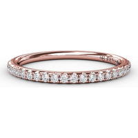 Pavé Set Round Diamond Wedding Band by Fana - 0.25 Carat Total Diamond Weight