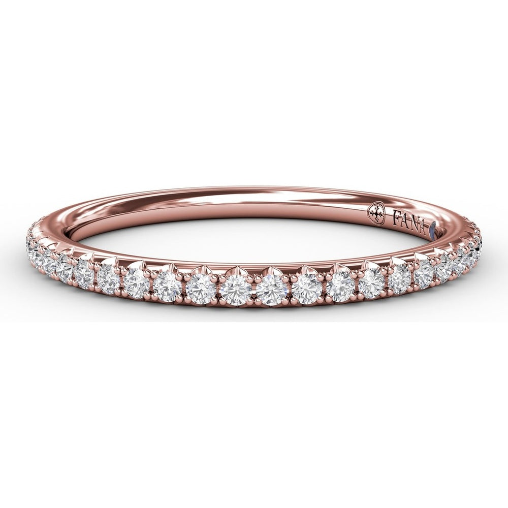 Pavé Set Round Diamond Wedding Band by Fana - 0.25 Carat Total Diamond Weight
