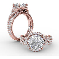 Pavé Set Round Diamond Wedding Band by Fana - 0.25 Carat Total Diamond Weight