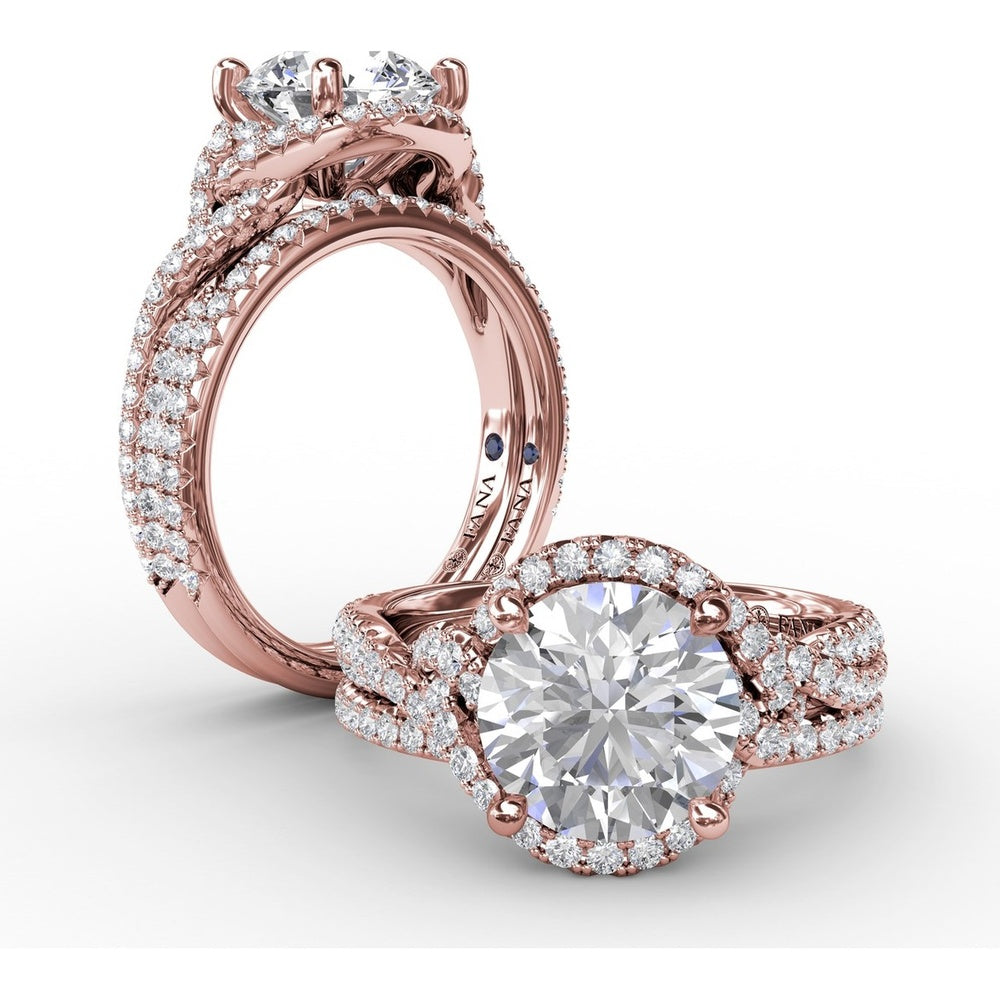 Pavé Set Round Diamond Wedding Band by Fana - 0.25 Carat Total Diamond Weight