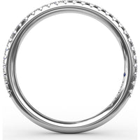 Pavé Set Round Diamond Wedding Band by Fana - 0.25 Carat Total Diamond Weight