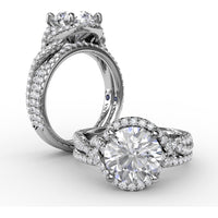 Pavé Set Round Diamond Wedding Band by Fana - 0.25 Carat Total Diamond Weight
